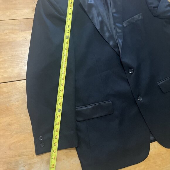 Men's Tuxedo Jacket Sz 54 Satin Collar&pockets 2 Button - Picture 8 of 12